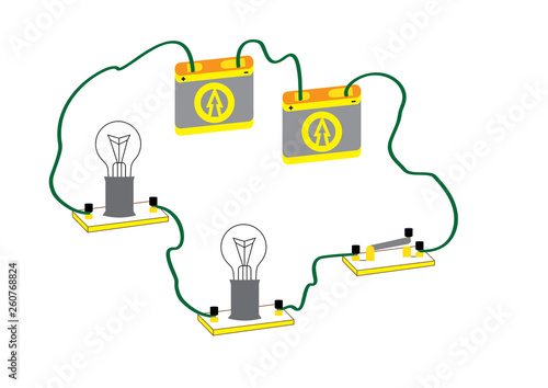 An electrical circuit that consists of consecutively connected consumers