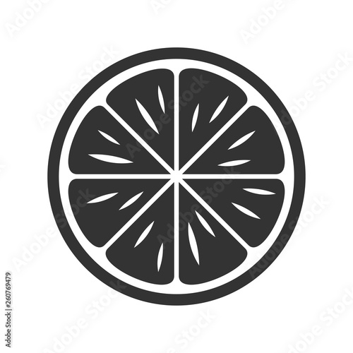 Citrus slice icon.