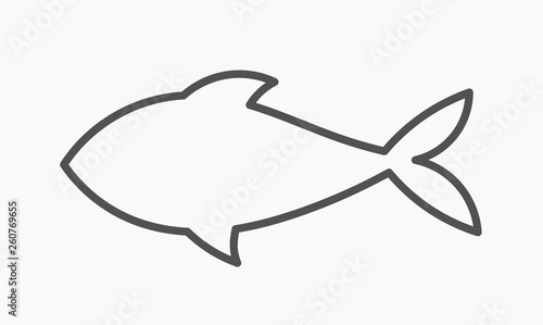 Fish outline shape icon.