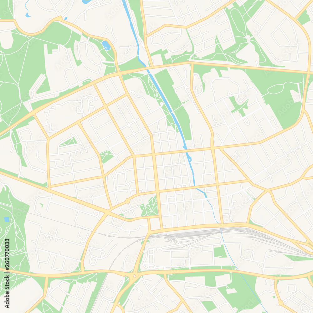 Fototapeta premium Kokkola, Finland printable map