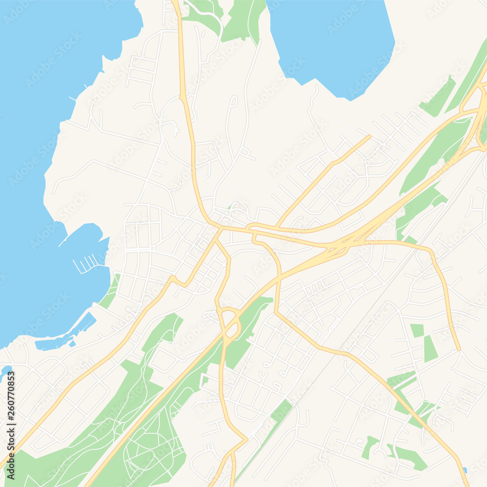 Naklejka premium Lohja, Finland printable map