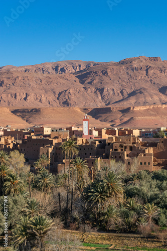 Tinghir Morocco Skyline with Mosque Minaret © James