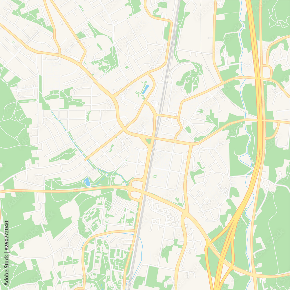 Kerava, Finland printable map