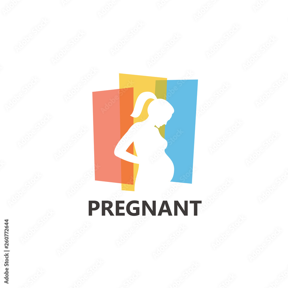 Fototapeta premium Pregnant Logo Template Design Vector, Emblem, Design Concept, Creative Symbol, Icon