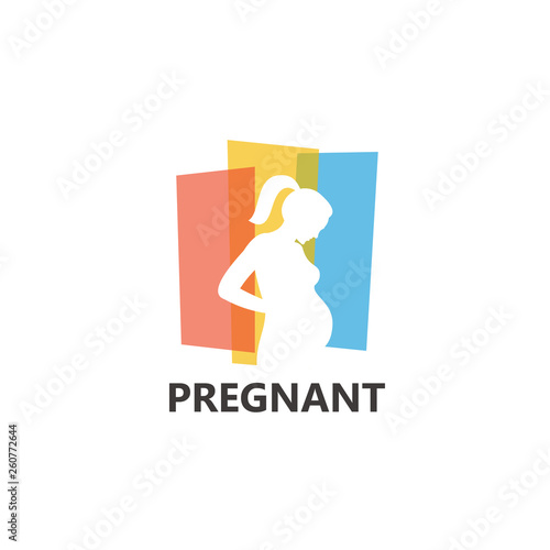 Pregnant Logo Template Design Vector, Emblem, Design Concept, Creative Symbol, Icon