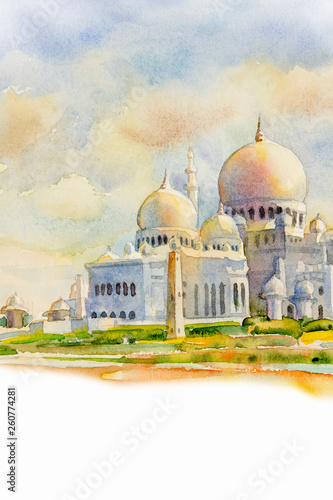 Sheikh Zayed Grand Mosque in Abu Dhabi  United Arab Emirates.