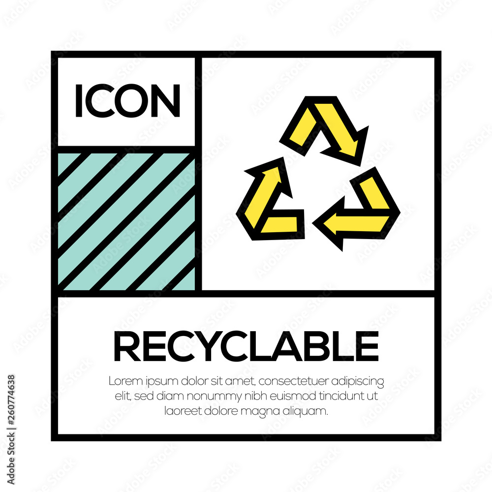 RECYCLABLE ICON CONCEPT RECYCLABLE ICON CONCEPT