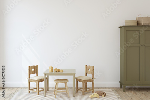 Interior of playroom. 3d render.