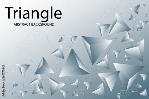Fototapeta Naklejka Na Ścianę i Meble -  Triangle background. Abstract composition of triangular pyramids. 3D vector illustration . Creative geometric background.