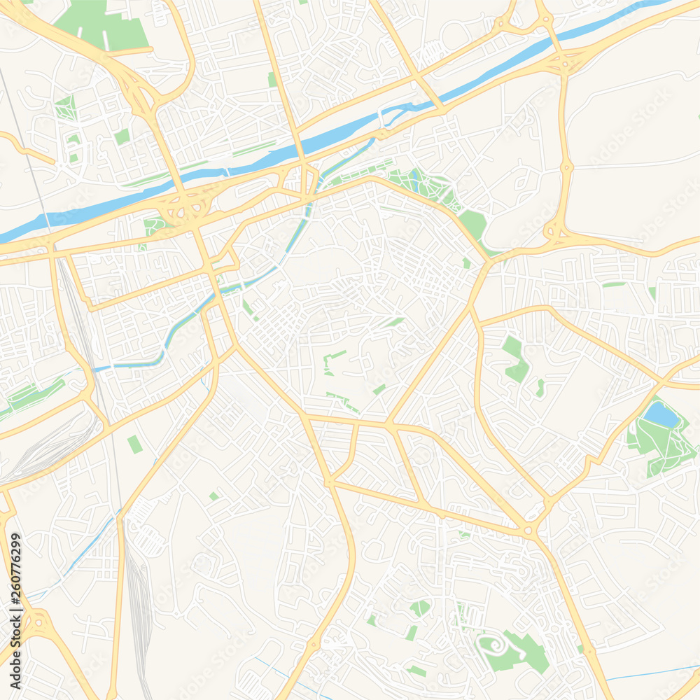 Obraz premium Perpignan, France printable map