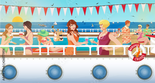 People on a cruise ship