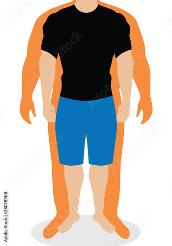 BMI or Body Mass Index Infographic Chart.Vector illustration.