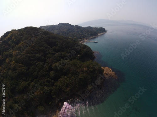 Japan Wakayama kada tomogasima island drone Helicopter shot photo