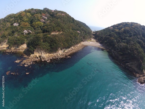 Japan Wakayama kada tomogasima island drone Helicopter shot photo