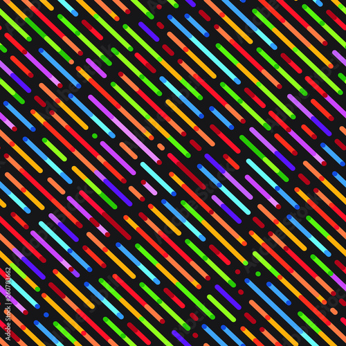 Vector Seamless Parallel Diagonal Overlapping Color Lines Pattern Background