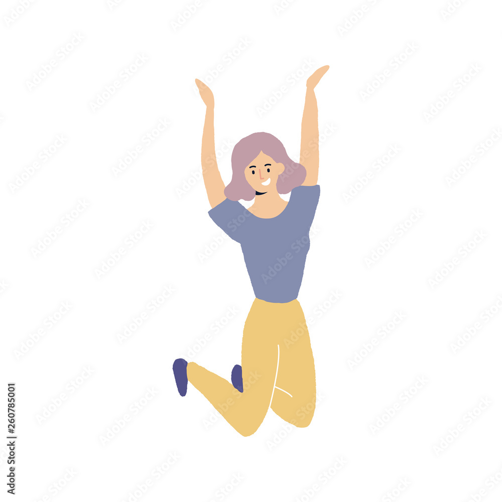 Woman is jumping vector illustration Woman is jumping vector illustration