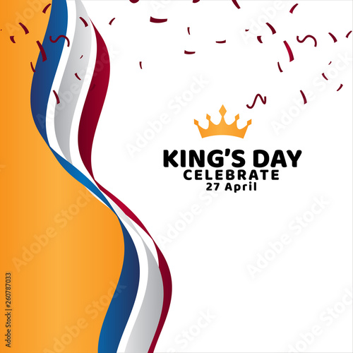 King's Day Celebrate Vector Template Design Illustration photo