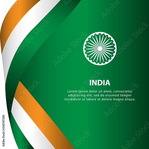 India National Day Vector Template Design Illustration