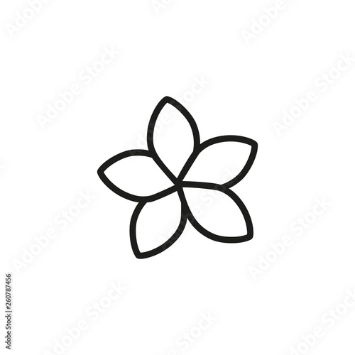 Plumeria line icon