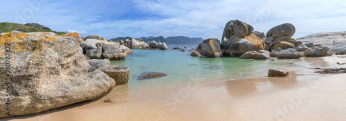 Panorama Shot of Boulders beach nature reserve, Siamon's Town, Western Cape, South Africa
