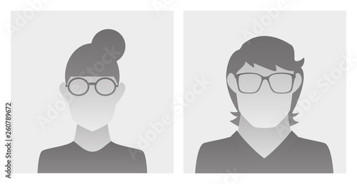 woman and man avatar pictures profile