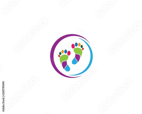 Foot therapist logo vector