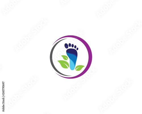 Foot therapist logo vector