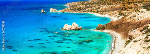 Best beaches of Cyprus - Petra tou Romiou, famous as a birthplace of Aphrodite © Freesurf