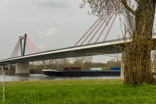 Brücke der A44 über den Rhein bei Düsseldorf Kaiserswerth photo