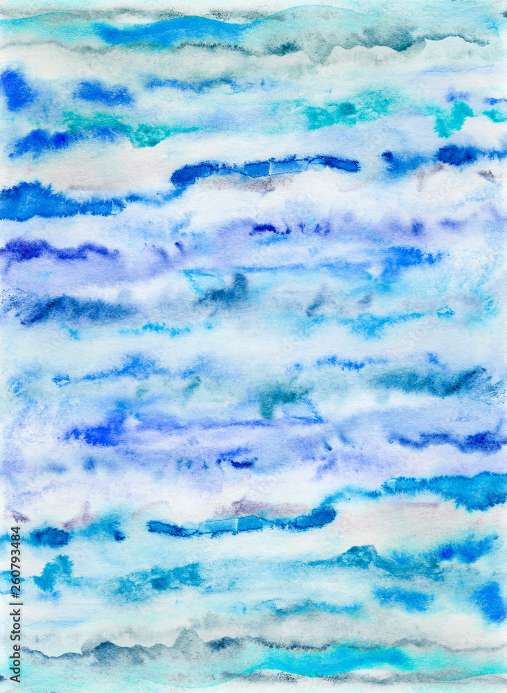 Bright creative colorful watercolor background. Wavy texture.