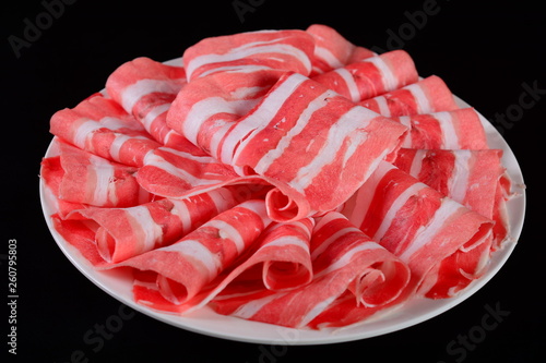 raw meat on a plate