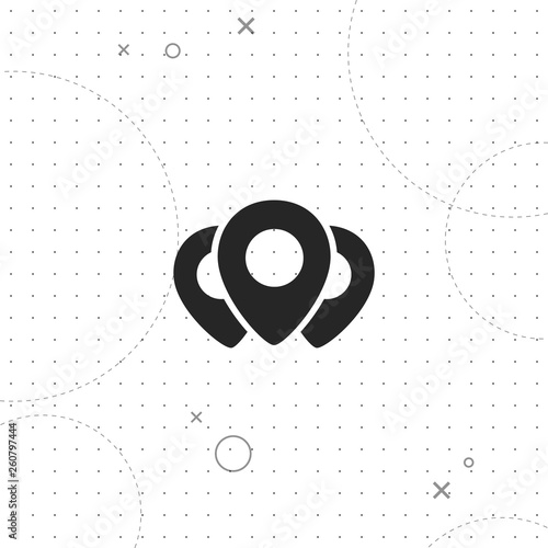 Locations, vector best flat icon