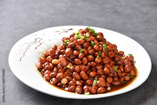 red beans in bowl on white background