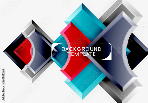 Geometric shapes abstract background