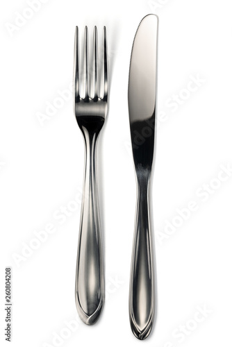 Fork and Knife isolated on white background