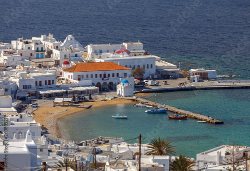 Chora. Mykonos. Aerial view of the city.