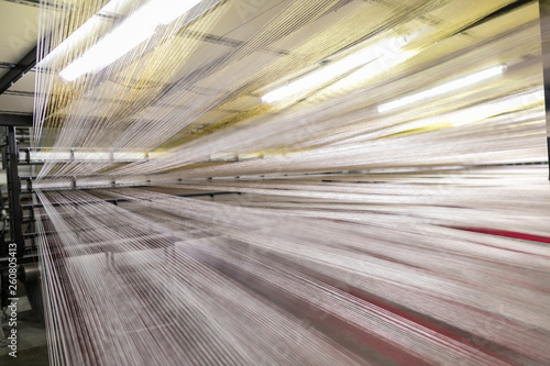 Carpet factory, carpet production, synthetic yarns for weaving looms
