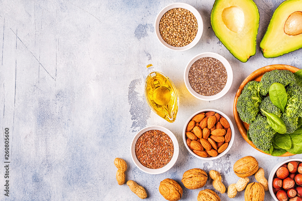 Vegan sources of omega 3 and unsaturated fats. Vegan sources of omega 3 and unsaturated fats.