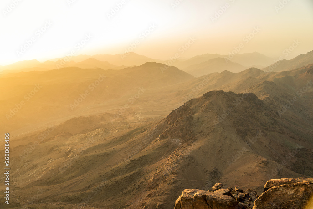 Middle East or Africa, picturesque bare mountain range and a large sandy valley desert landscapes landscape photography Middle East or Africa, picturesque bare mountain range and a large sandy valley desert landscapes landscape photography
