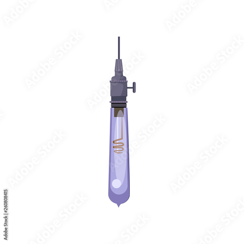 Halogen flat icon. HPS lamp, energy saving, electric light. Light bulbs concept. Vector illustration can be used for topics like innovation, electricity, energy