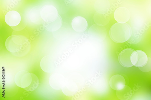 Abstract green background with bokeh