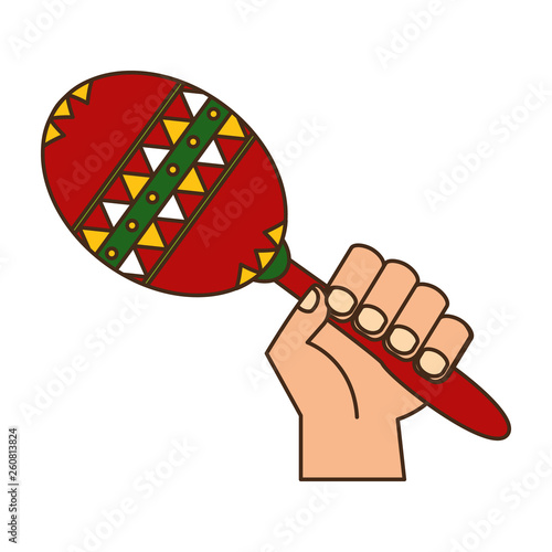 hand with maraca
