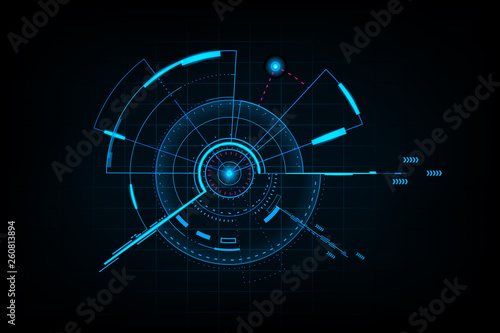 Abstract Technology Futuristic Interface.Element of digital UI.vector and illustration