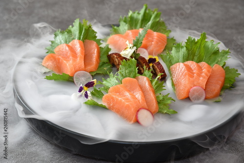 canapes with salmon and caviar