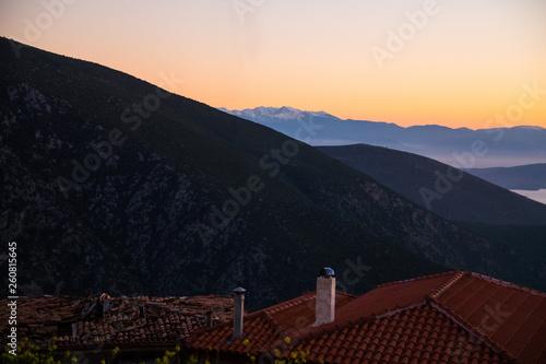 sunset in the mountains