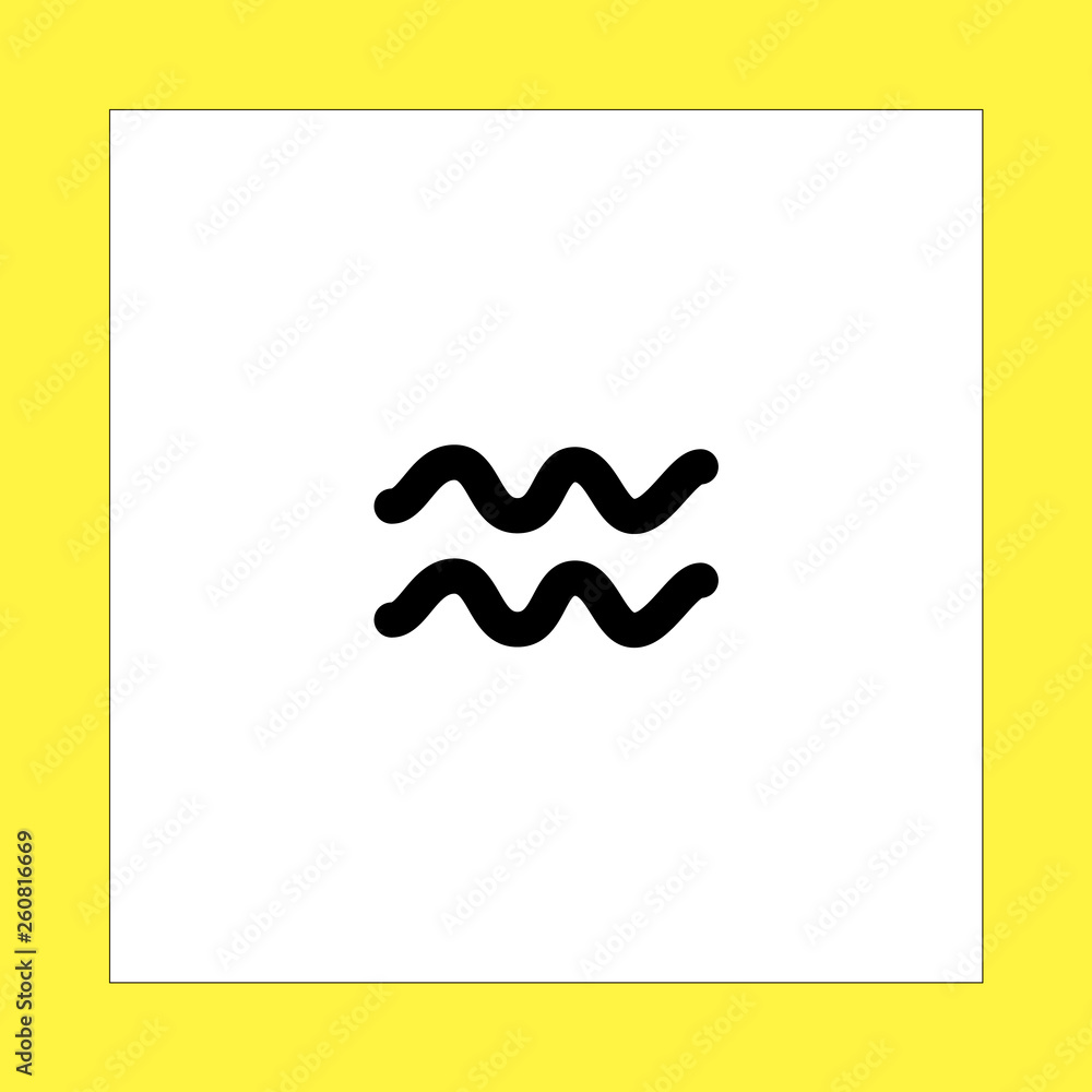 aquarius vector icon. flat design aquarius vector icon. flat design