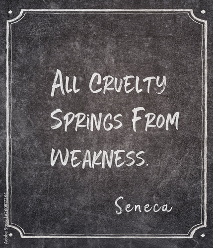 cruelty springs Seneca quote
