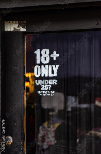18 plus only sign