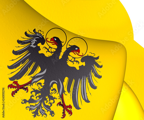 3D Flag of Holy Roman Empire. photo