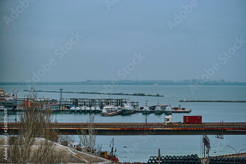 fishing boats in harbor